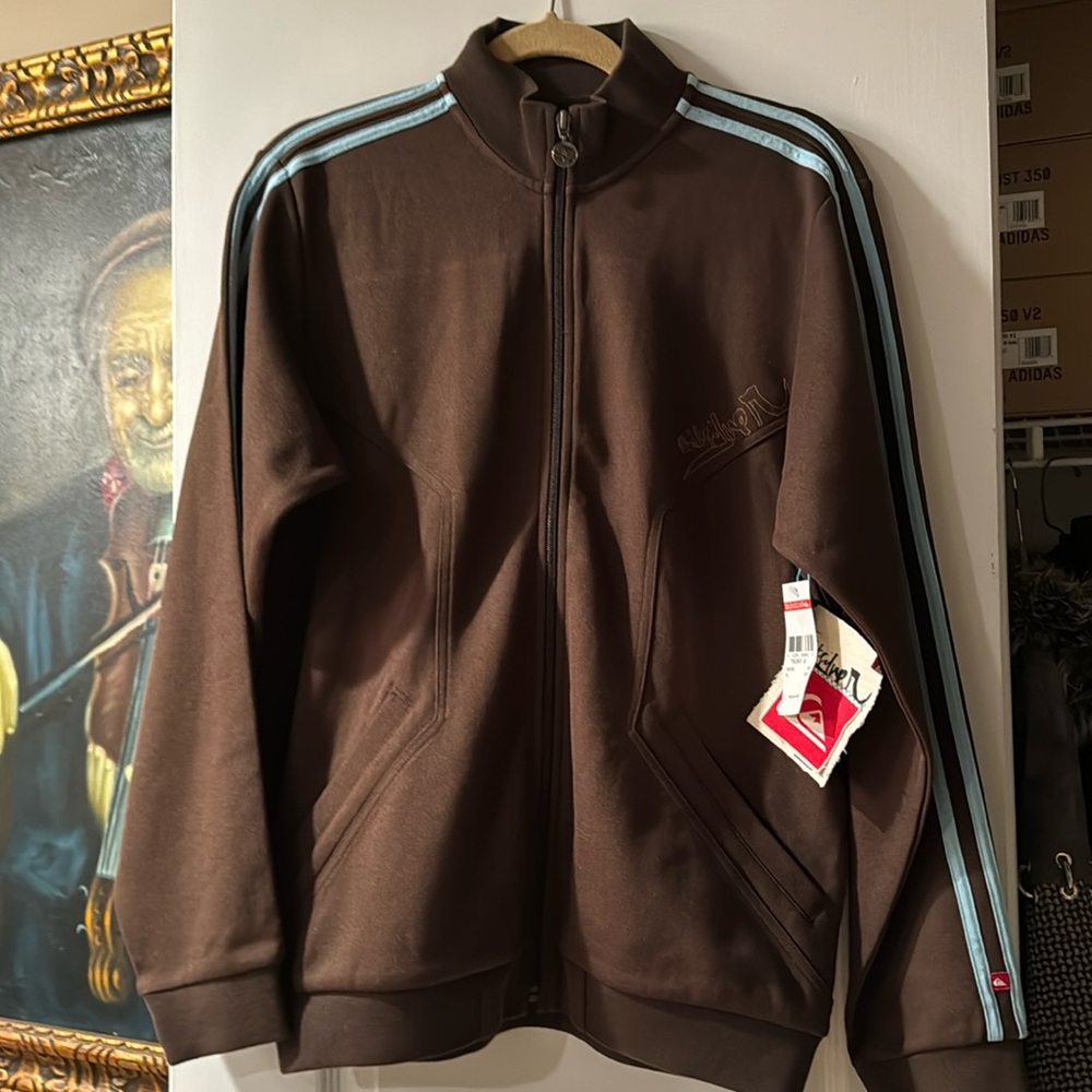 BNWT QUICKSILVER BROWN ZIP UP